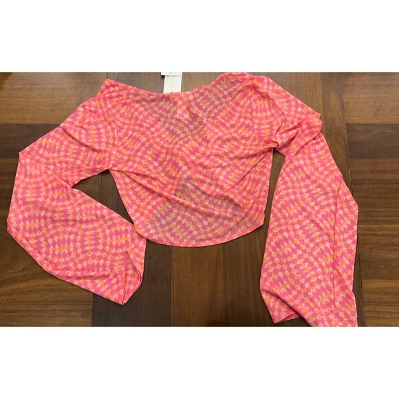 L*Space Bandera Top in Heat Waves New Womens Swim Cover Up - Picture 5 of 8